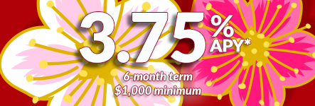 3.75% APY. 6-month term. $1,000 minimum