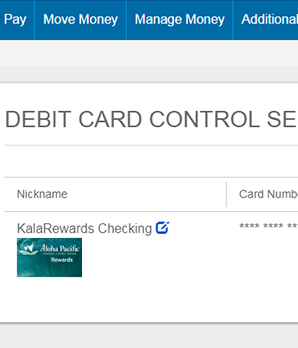 Step Three Debit Card Control