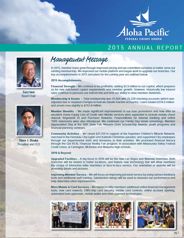 2015 Annual Report Cover