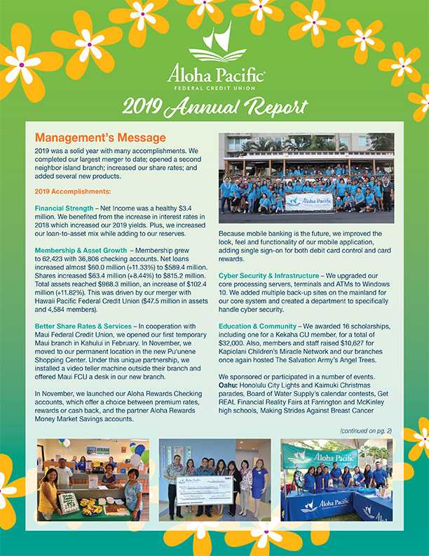 2019 Annual Report Cover